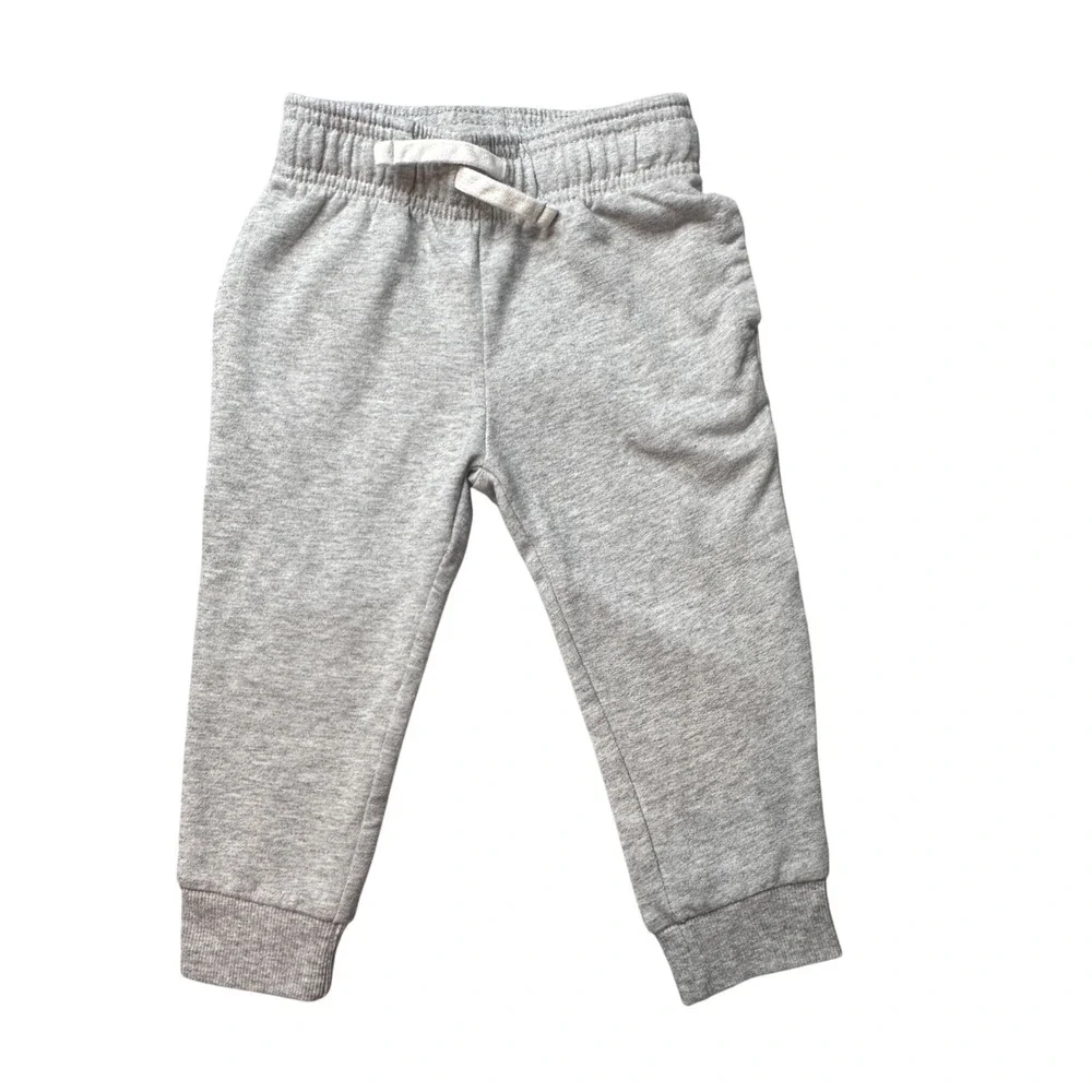 Carter's Joggers Kids 2T Gray Sweatpants Fleece Lined Drawstring Pockets GCL1045
